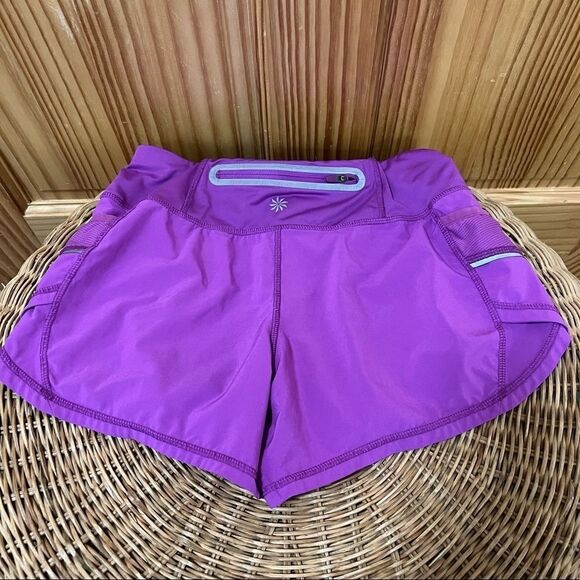 Athleta purple Run With It athletic running shorts 3.5 in inseam XXS - Picture 3 of 9
